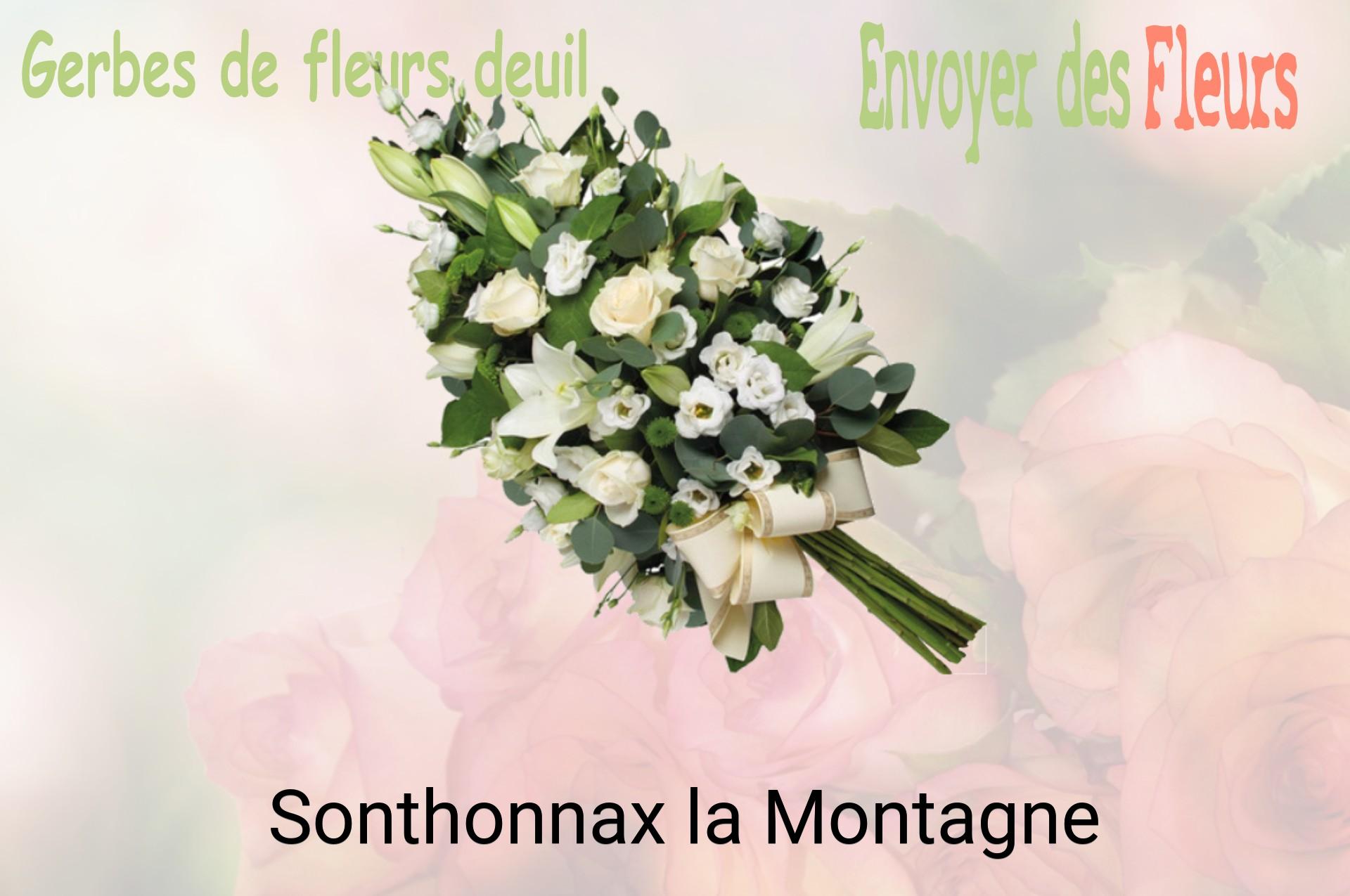 Gerbe de fleurs de deuil livrée à Sonthonnax-la-Montagne
